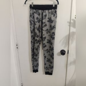 Rose flower grey black white sweatpants full tilt tillys